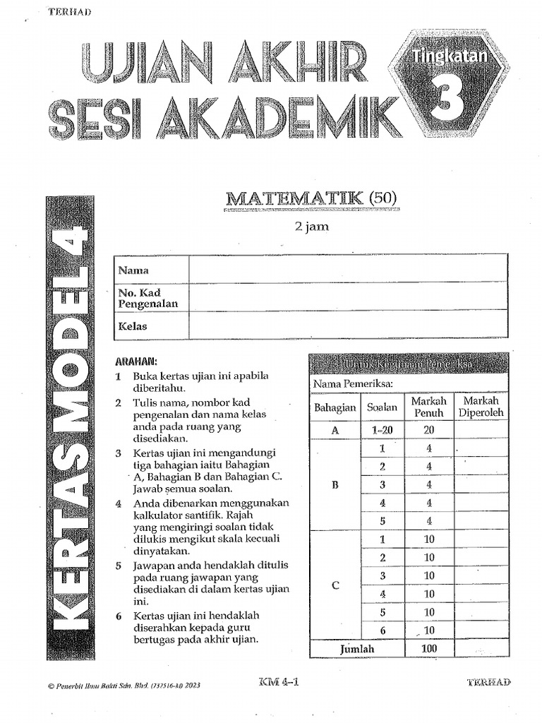 Kertas Model 4 | PDF