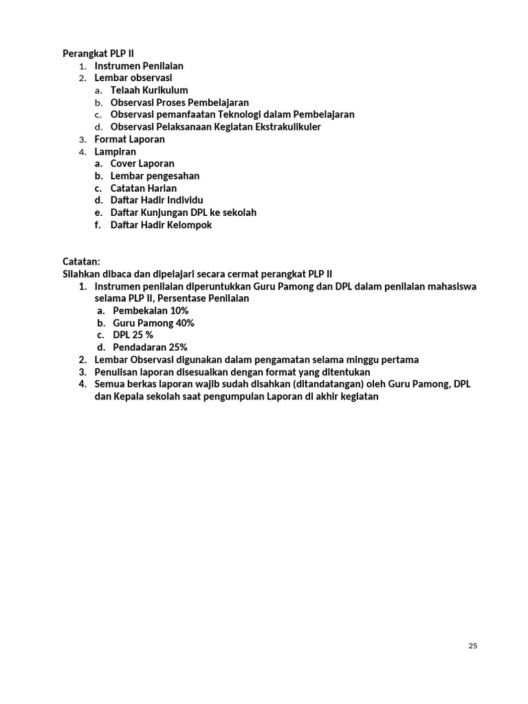 Perangkat PLP II TH 2024-1 | PDF