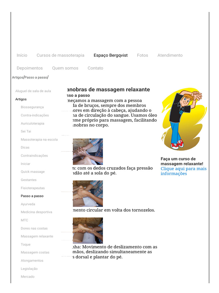 Massagem Relaxante: Passo a Passo | PDF | Massagem