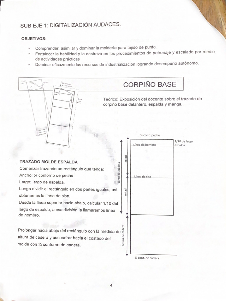 Apunte Moldería Industrial - Taller de Moda | PDF