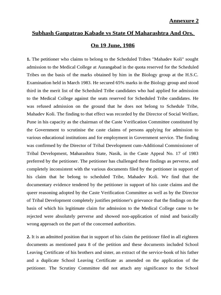 Annexure 1 For Madhuri | PDF