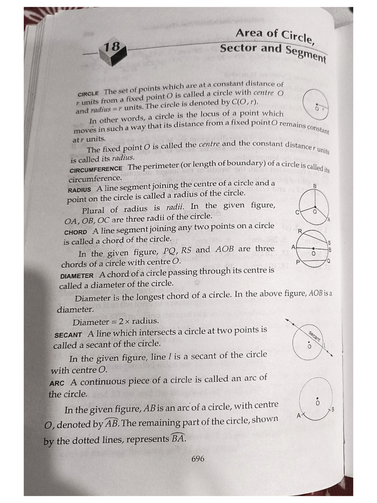 Chapter - 11 Area of Circle, Sector& Segment | PDF