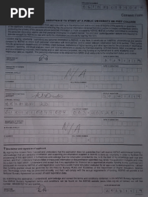Nsfas Consent Form