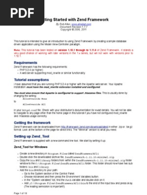 zend framework 1.11.4