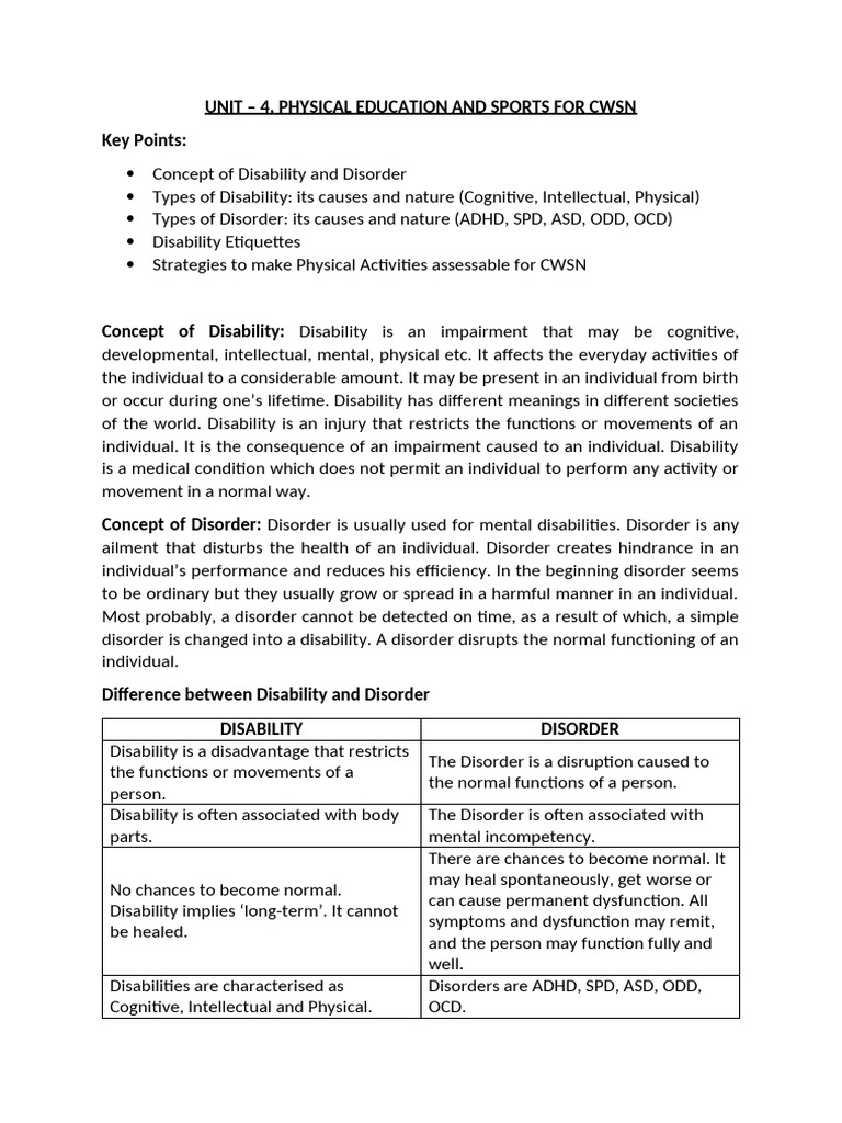Class XII | PDF | Mental Disorder | Disability