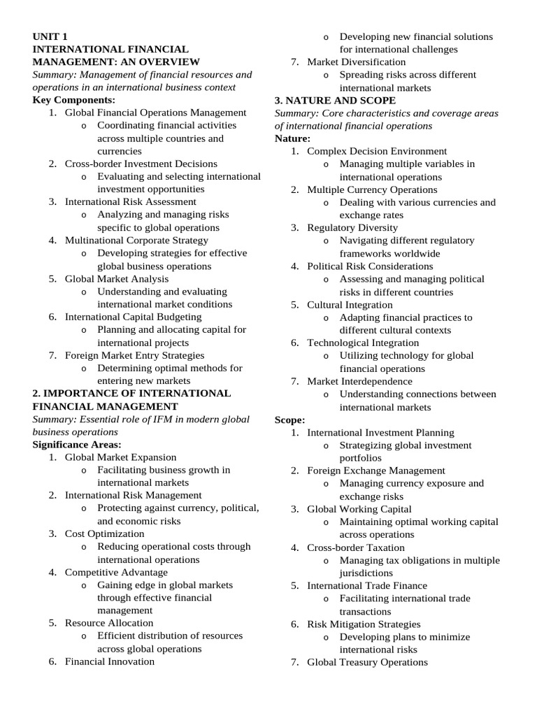 Overview of International Financial Management | PDF | Financial Risk ...
