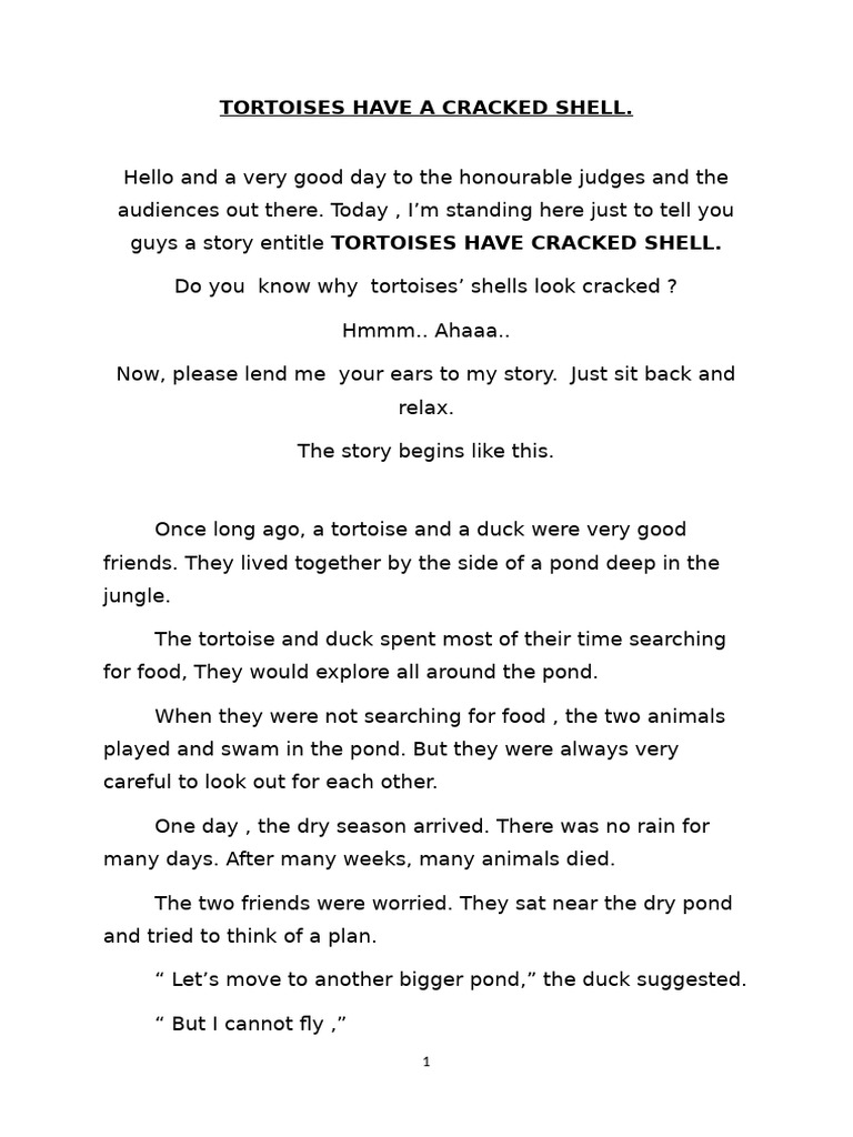 Tortoises Have A Cracked Shell | PDF