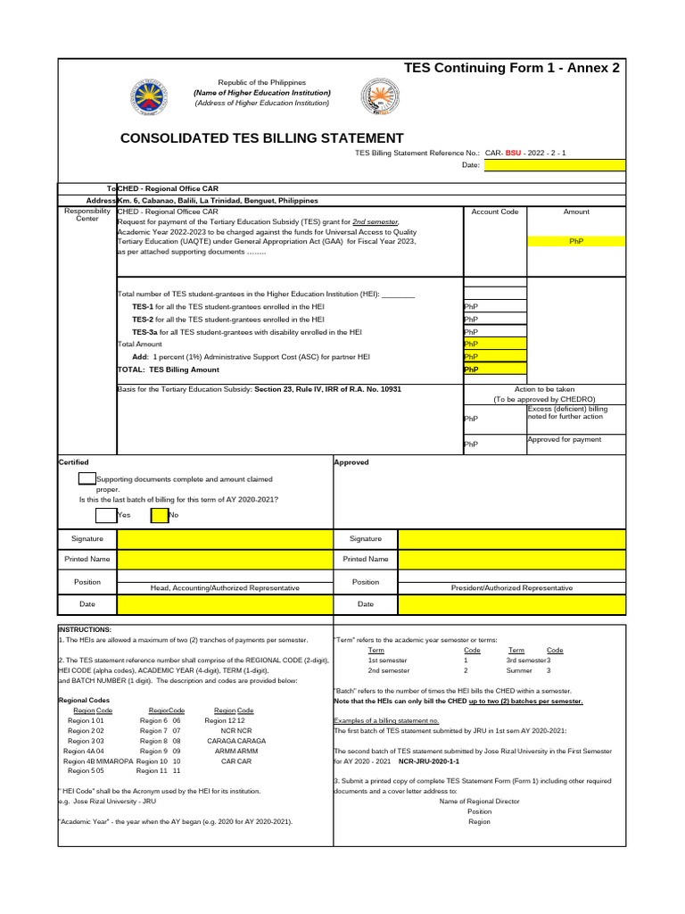 Annex 2 TES Continuing Form VBG Updated | PDF