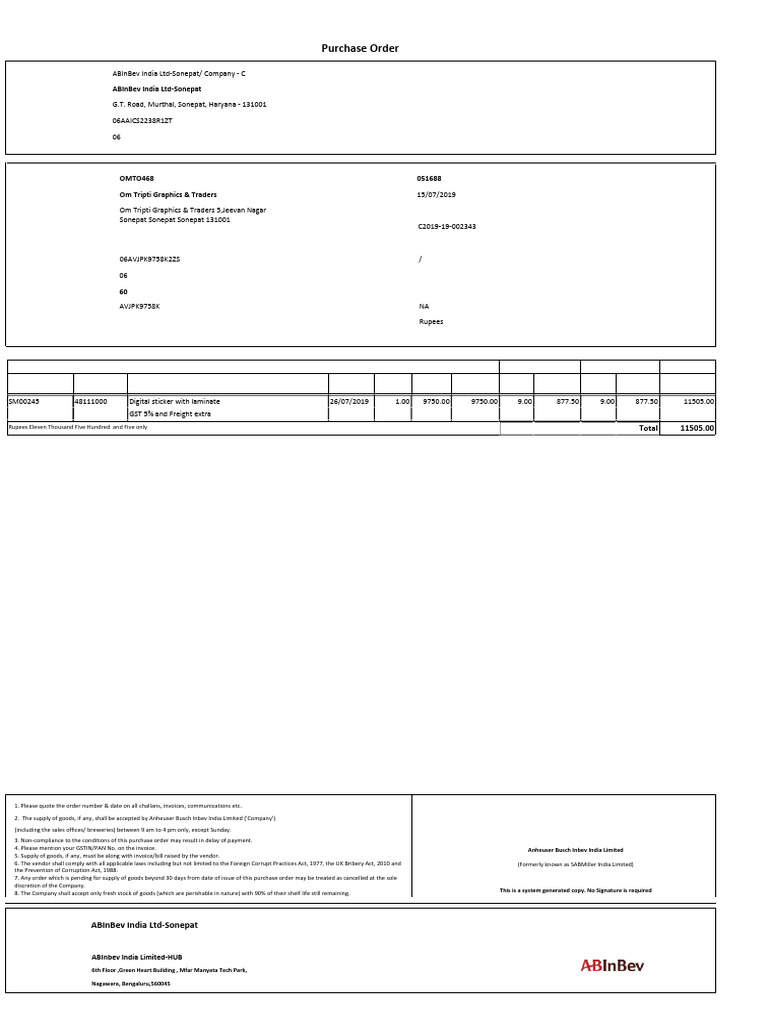 FSSAI Golden Rules Board | PDF | Payments