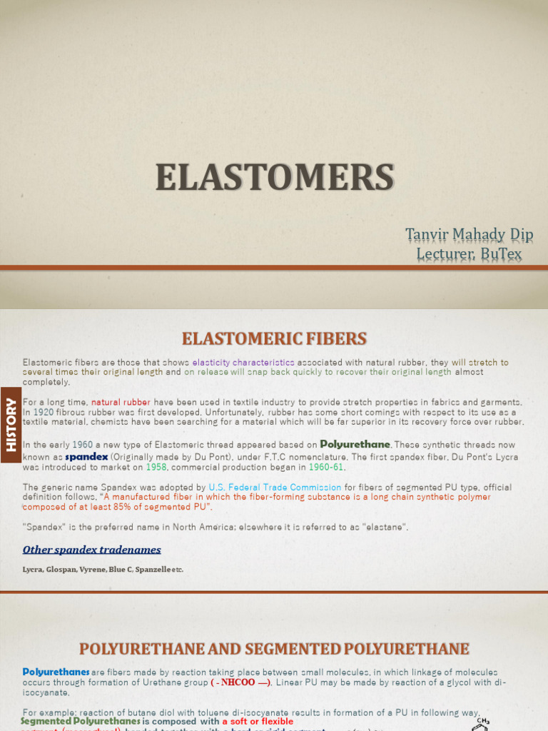 Elastomers | PDF | Polyurethane | Polymers