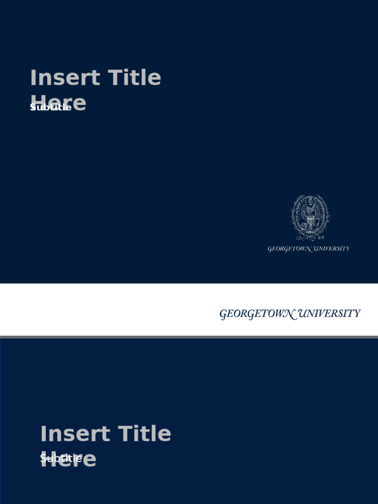 Georgetown University PowerPoint Template | PDF | Text | Graphic Design