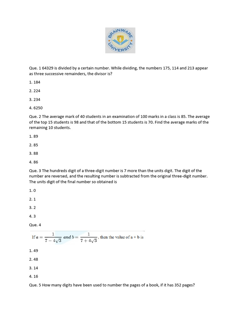 Model Set 4 | PDF | Speed | Mean