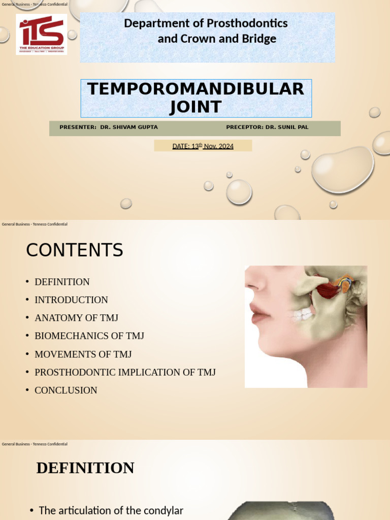 Temporomandibular Joint | PDF | Musculoskeletal System | Human Anatomy