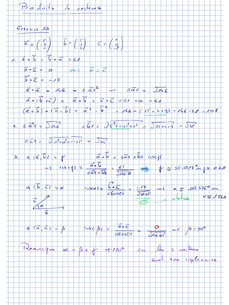 Produits de Vecteurs | PDF
