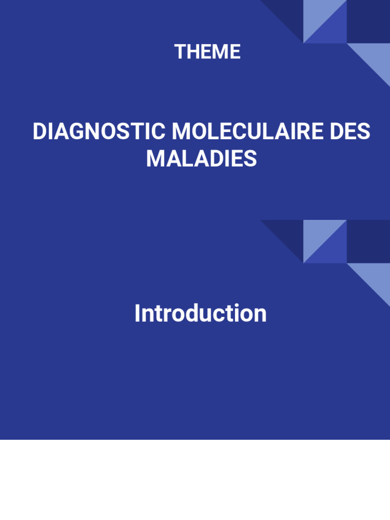 Diagnostic moléculaire des infections | PDF | Réaction en chaîne par ...
