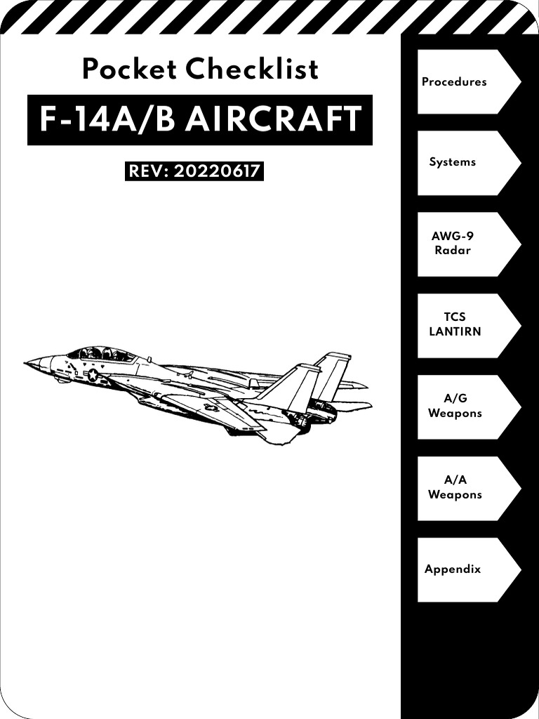 F-14A/B Aircraft NATOPS Checklist | PDF | Military Technology