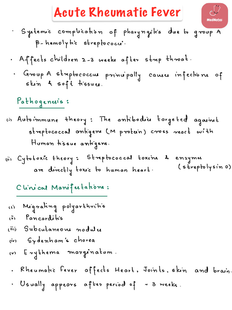 Understanding Acute Rheumatic Fever | PDF | Streptococcus | Medical ...