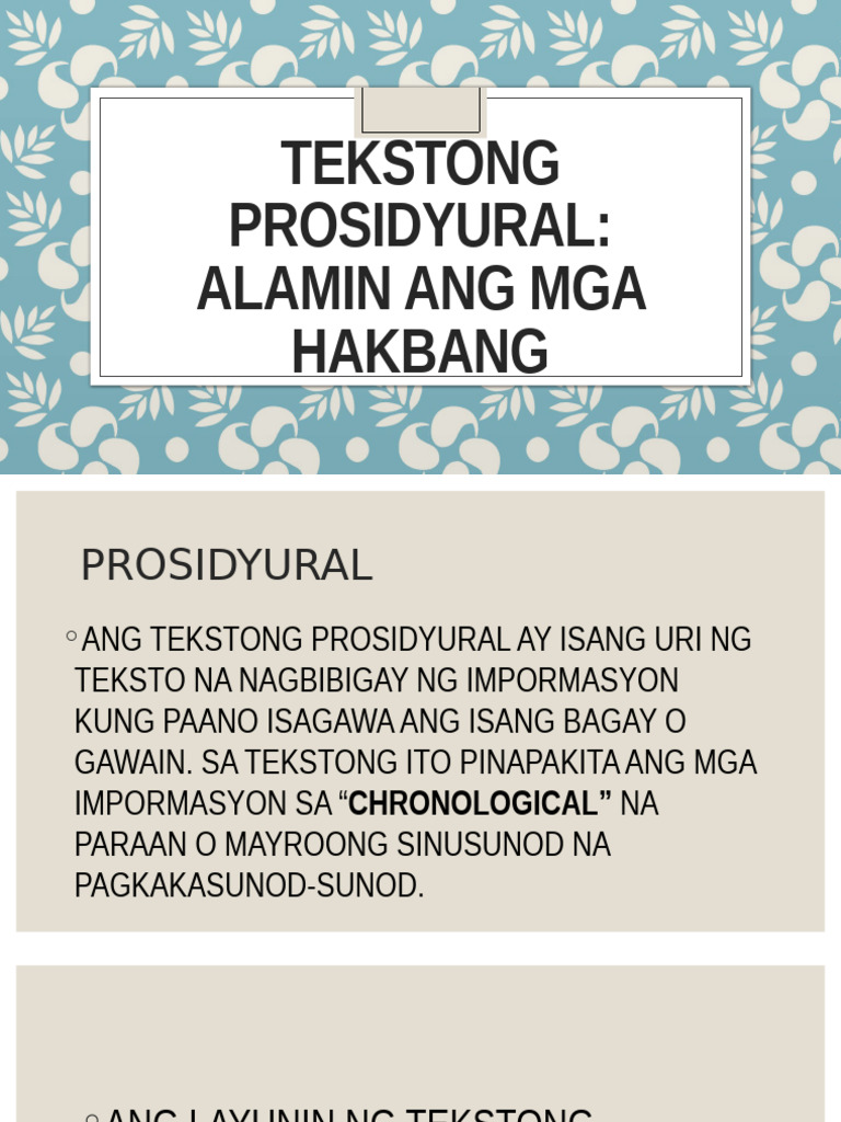 Tekstong Prosidyural | PDF