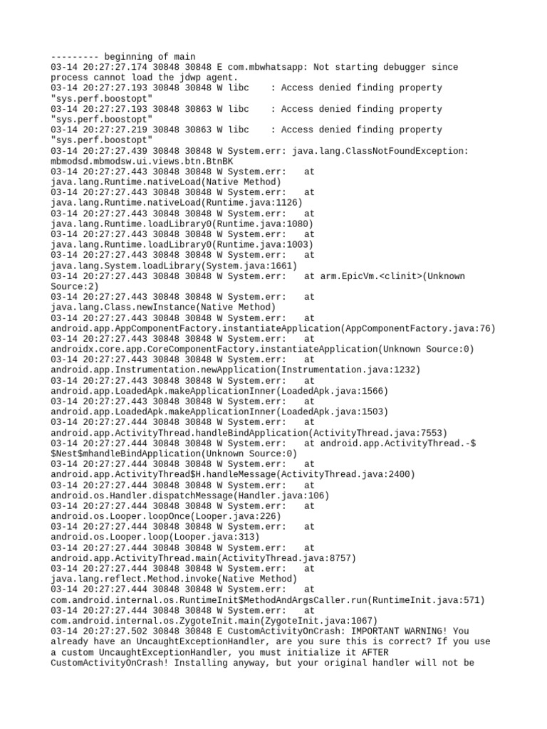 Logcat | PDF | Java (Programming Language) | Android (Operating System)