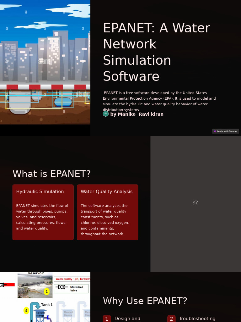 EPANET: Water Network Simulation Tool | PDF | Water Quality | Hydraulic ...