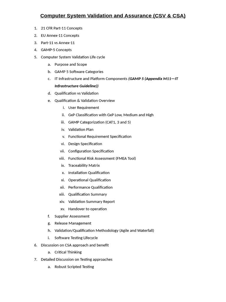 Computer System Validation Essentials | PDF