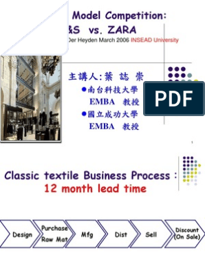 5.1) Process Innovation - ZARA (980425) (S) (New) .Business Concept | PDF |  Lean Manufacturing | Dell