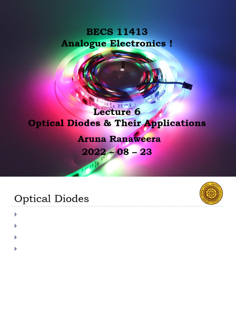 BECS 11413-L6-Optical Diodes | PDF | Light Emitting Diode | Oled
