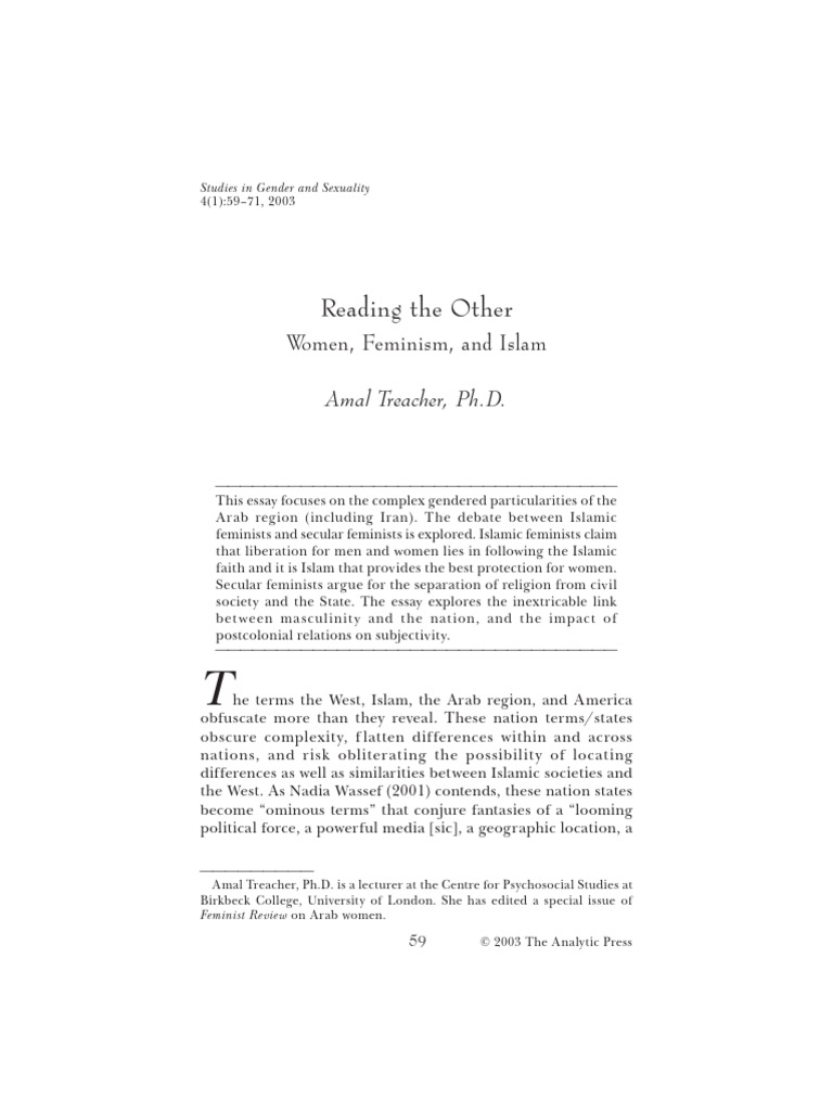 Women, Feminism, and Islam Explored | PDF | Feminism | Gender Studies