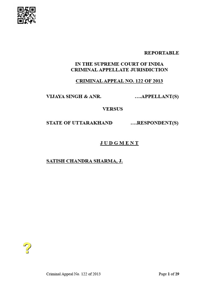 Supreme Court Ruling on Criminal Appeal 122/2013 | PDF | Witness | Appeal