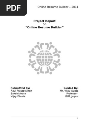 Online Resume Builder-Report