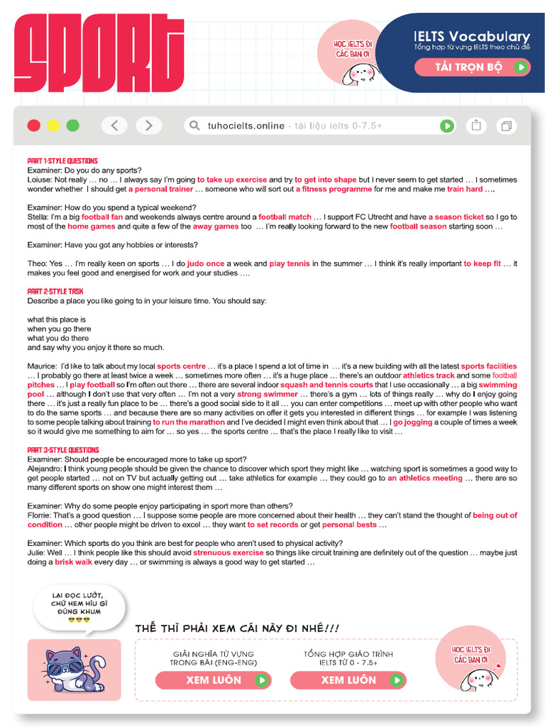 Topic 4 - Sport | PDF
