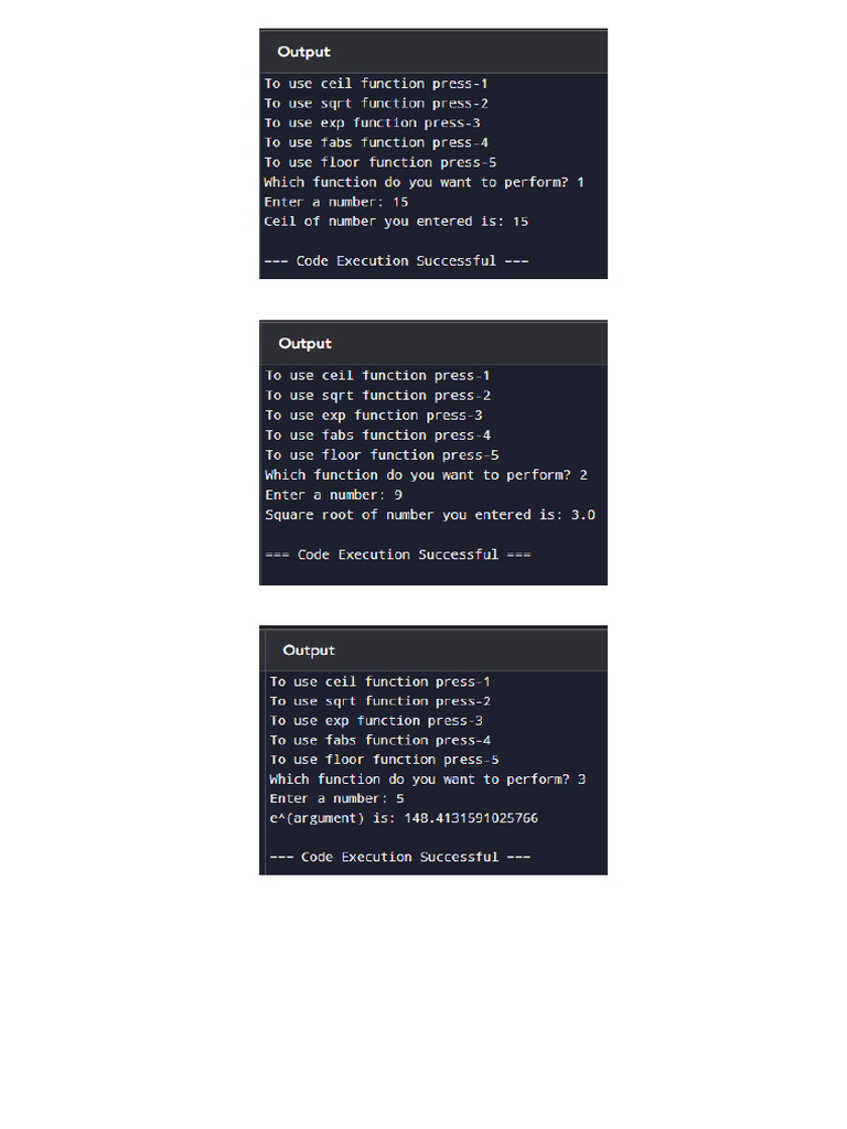 Output Screenshots | PDF