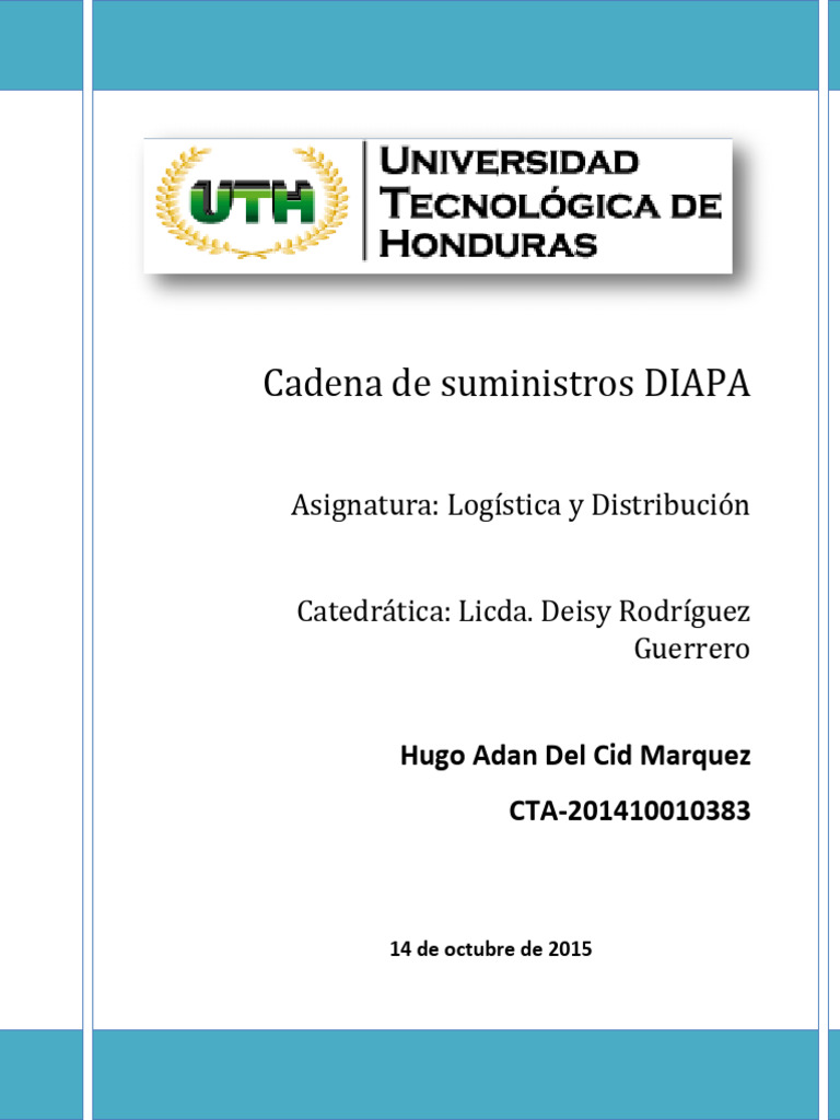 Cadena de Suministro de DIAPA en Honduras | PDF