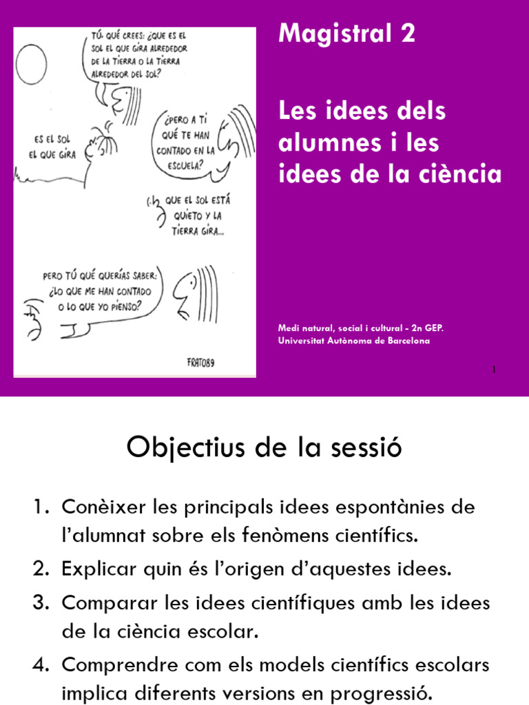 Magistral 2 - Les Idees Científiques Dels Alumnes | PDF
