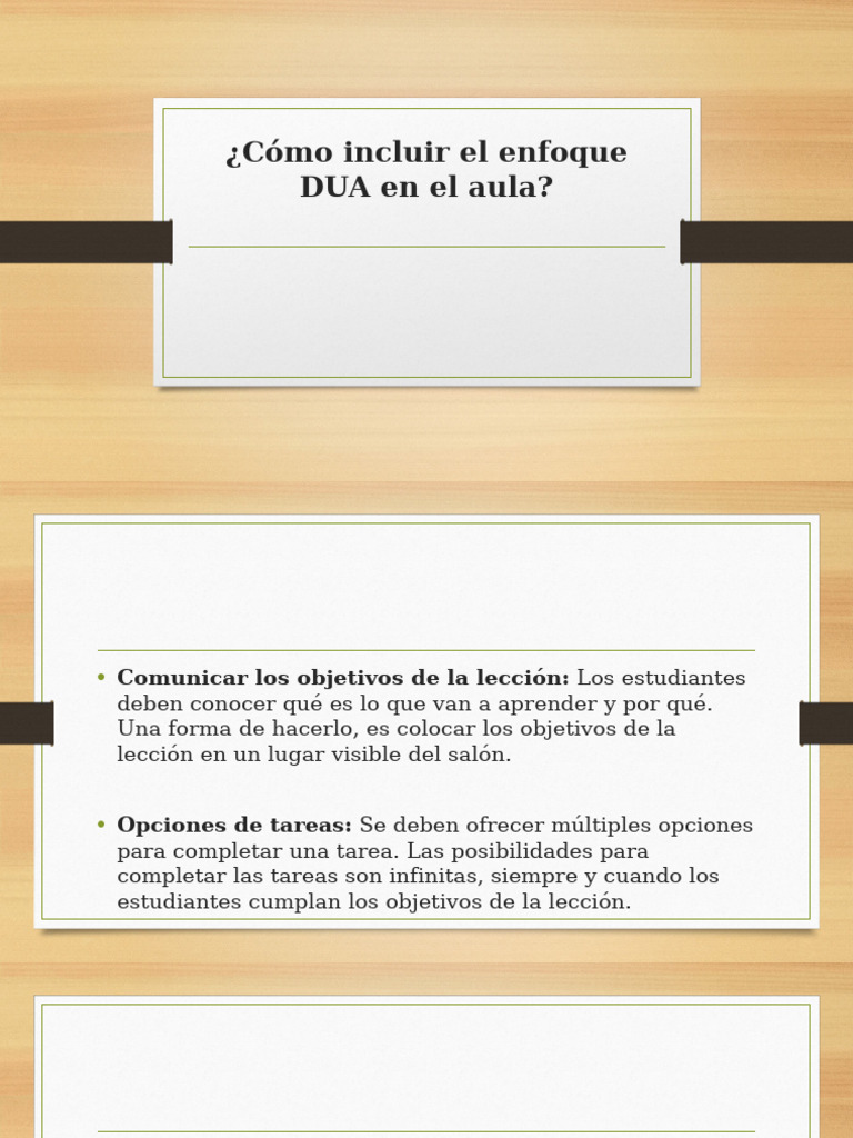Implementación del DUA en el Aula | PDF | Evaluación | Salón de clases