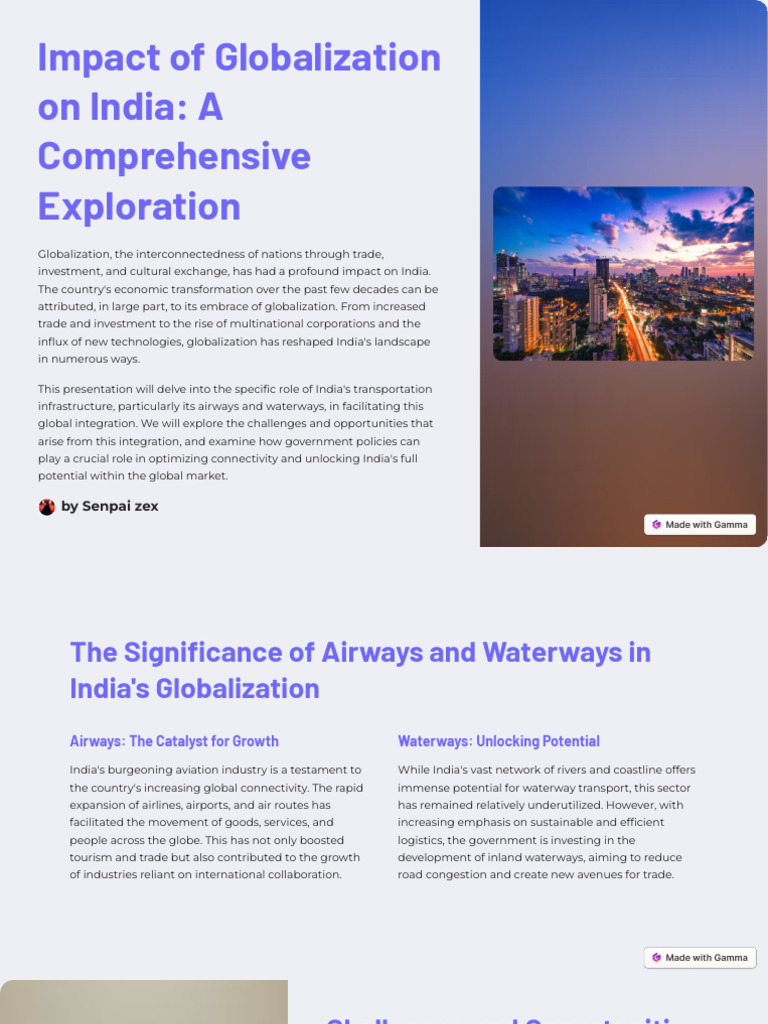 Impact Of Globalization On India A Comprehensive Exploration Pdf