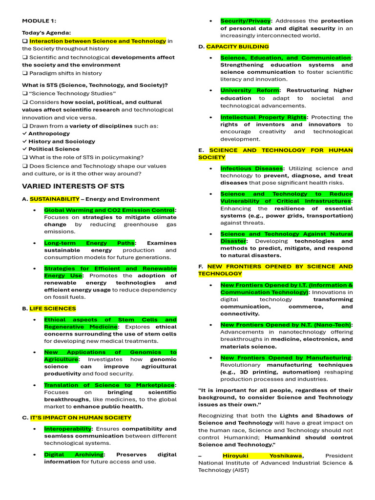 Science, Technology, and Society Overview | PDF | Science | Knowledge