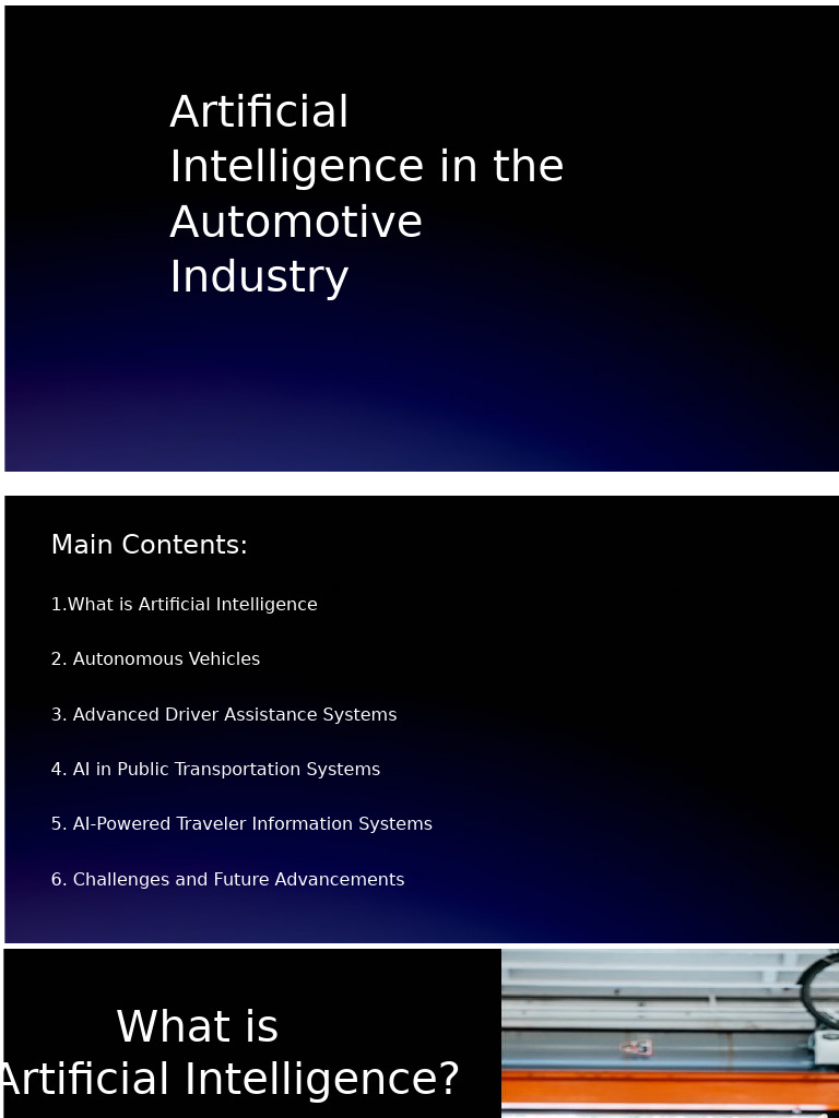 AI Transforming the Automotive Sector | PDF | Artificial Intelligence ...