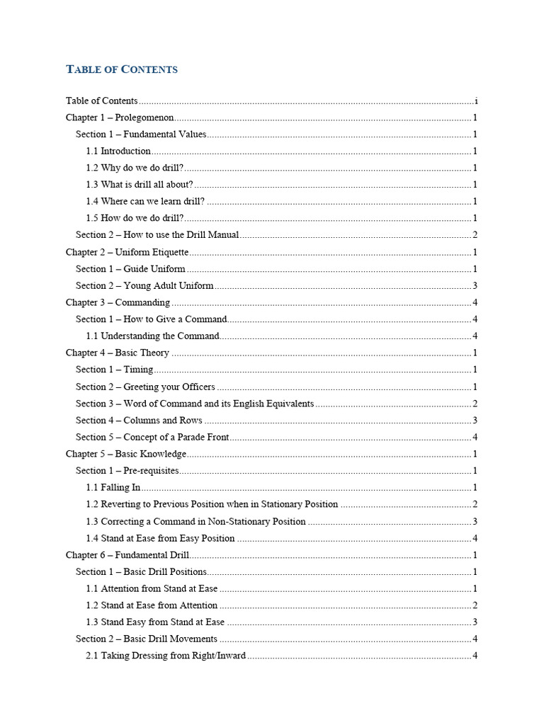 Comprehensive Drill Manual Guide | PDF | Blouse | Sewing