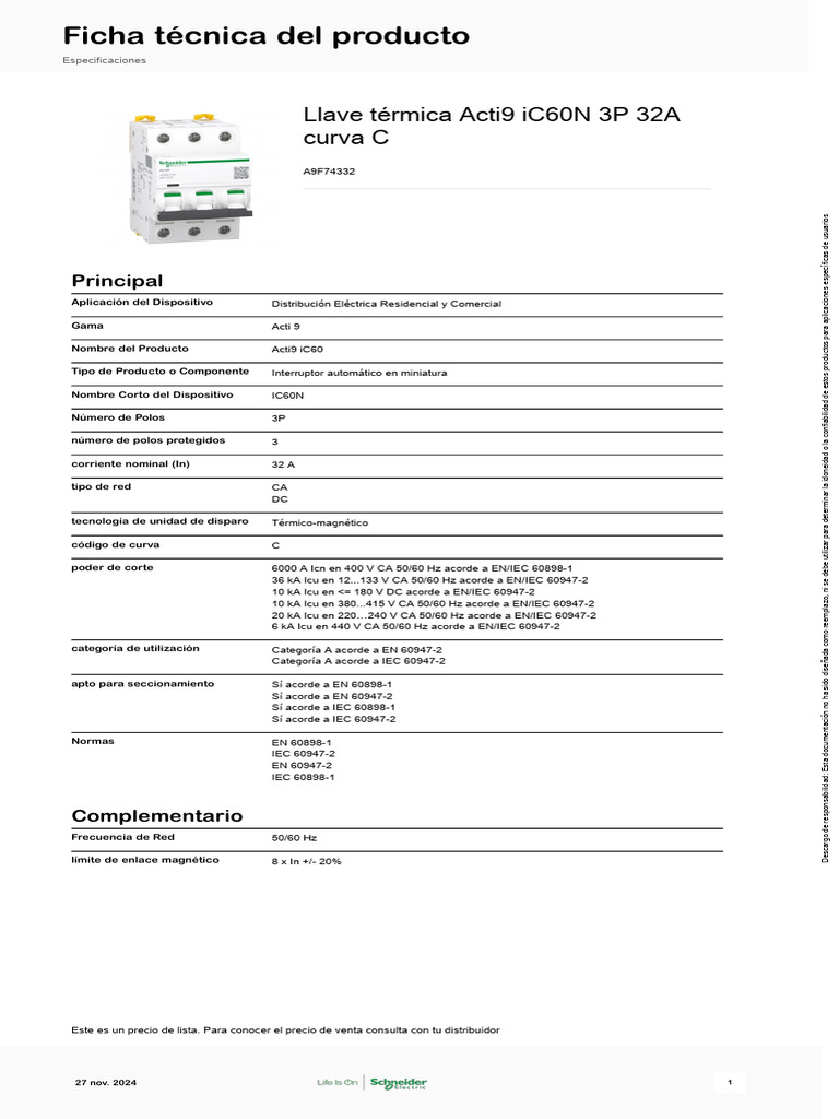 Schneider Electric | PDF | Poder (Física) | Electromagnetismo