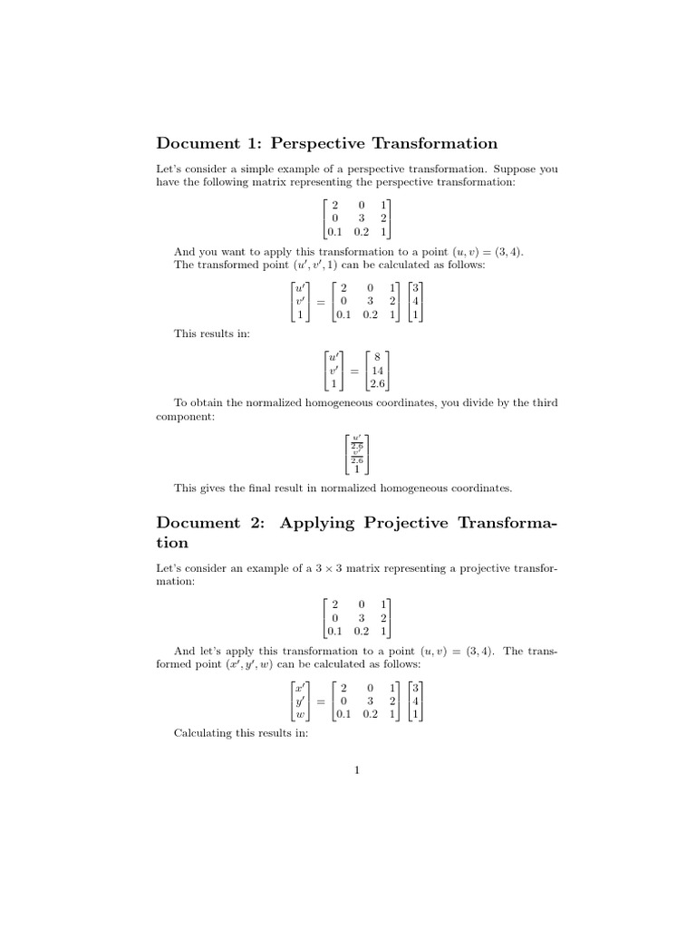 Transformation 2 | PDF | Matrix (Mathematics) | Algebra