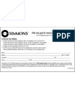 Simmons Double Down Rebate