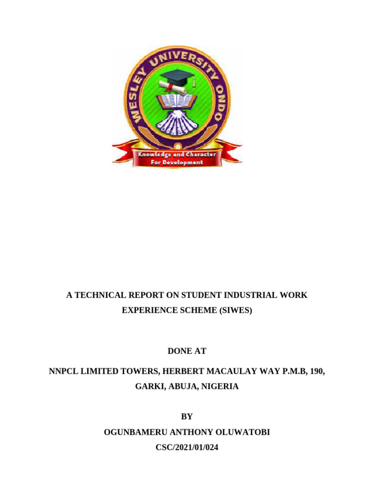 SIWES Experience Report at NNPC | PDF | Computer Security | Security