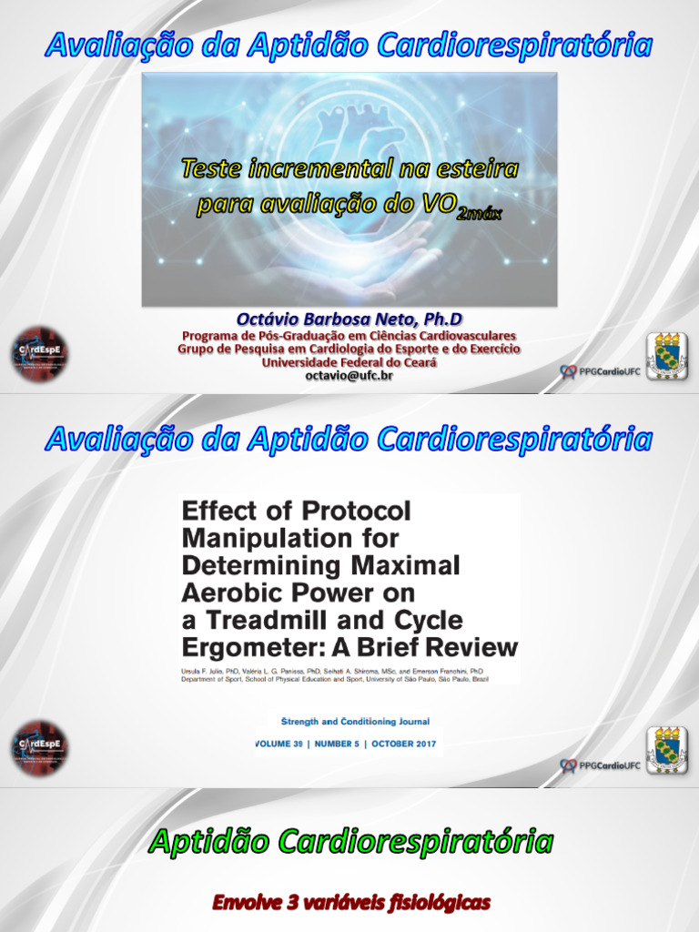 Avaliação do VO2máx em Aptidão Cardio | PDF