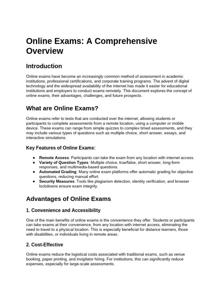 Online Exams: Educators & Institutions | PDF | Artificial Intelligence ...