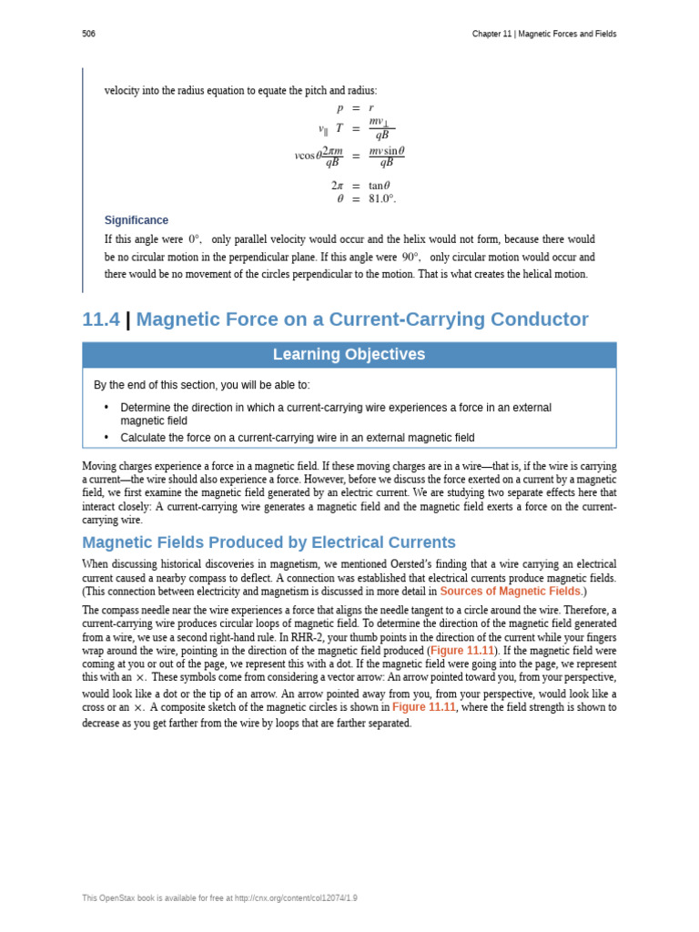 Magnetic Forces on Current-Carrying Wires | PDF | Magnetic Field | Force