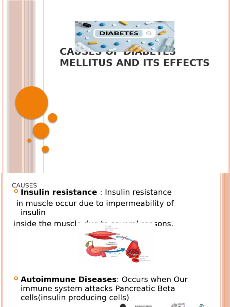 Causes of Diabetes Mellitus and Its Effects | PDF