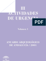Anuario Arquelogico de Andalucia 2001