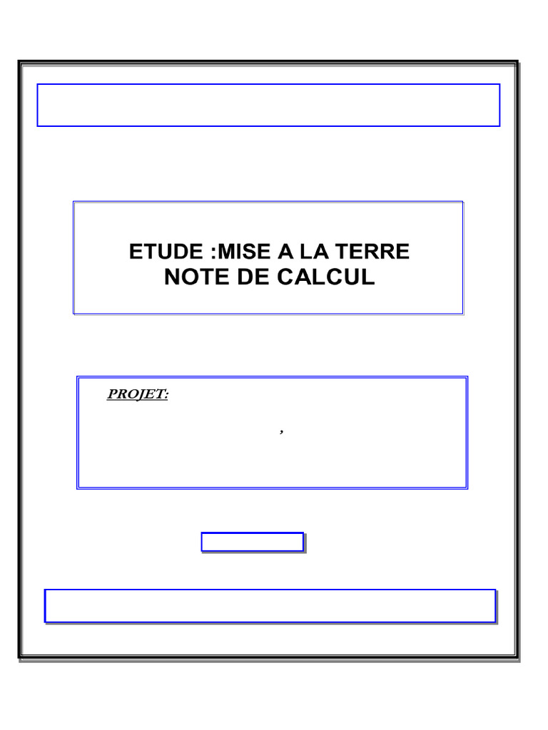 Note de calcul sur la mise à la terre | PDF | Électricité | Puissance ...