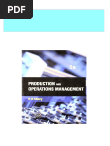 Production and Operations Management 5th Edition S. N. Chary Download PDF
